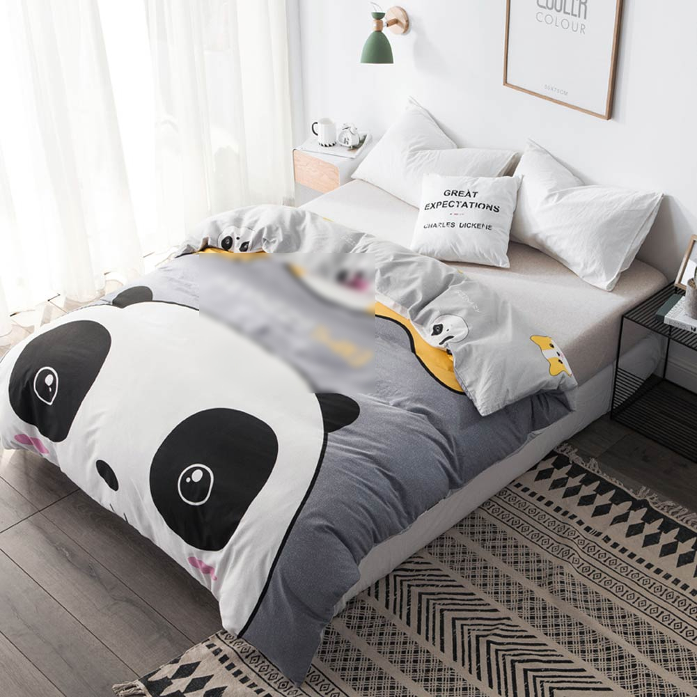 Cartoon Panda Printed Duvet Cover Bed Sets