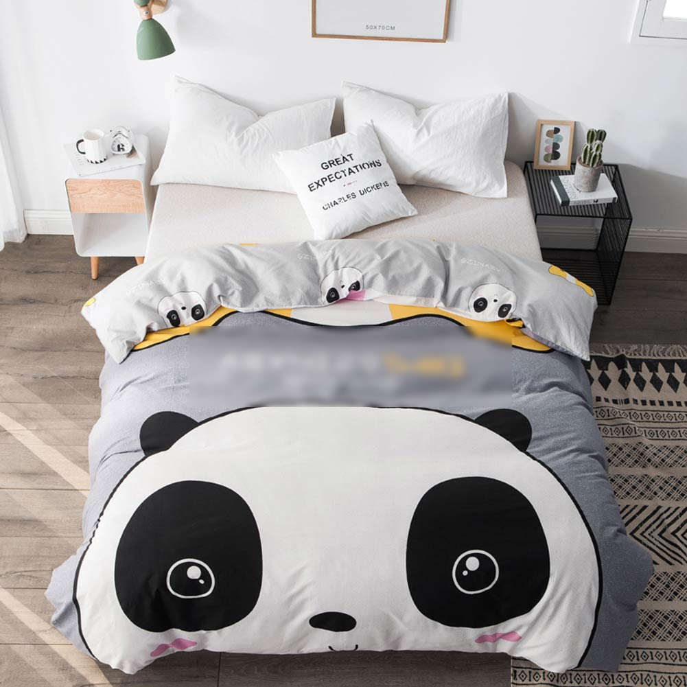Cartoon Panda Printed Duvet Cover Bed Sets