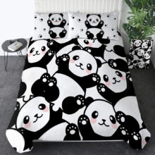 BeddingOutlet Panda Home Textile Duvet Cover With Pillow Case Cartoon Rainbow Bedding Set Animal Kids Teen Bed Linens Queen 3Pcs BeddingOutlet Panda Home Textile Duvet Cover With Pillow Case Cartoon Rainbow Bedding Set Animal Kids Teen Bed Linens Queen 3Pcs