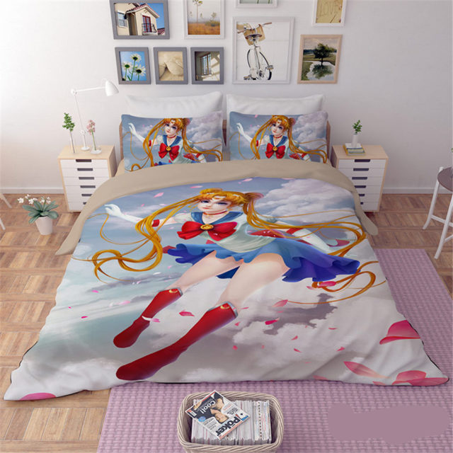Kawaii Anime Duvet Cover Bed Set And 2 Pillowcase Kawaii Store