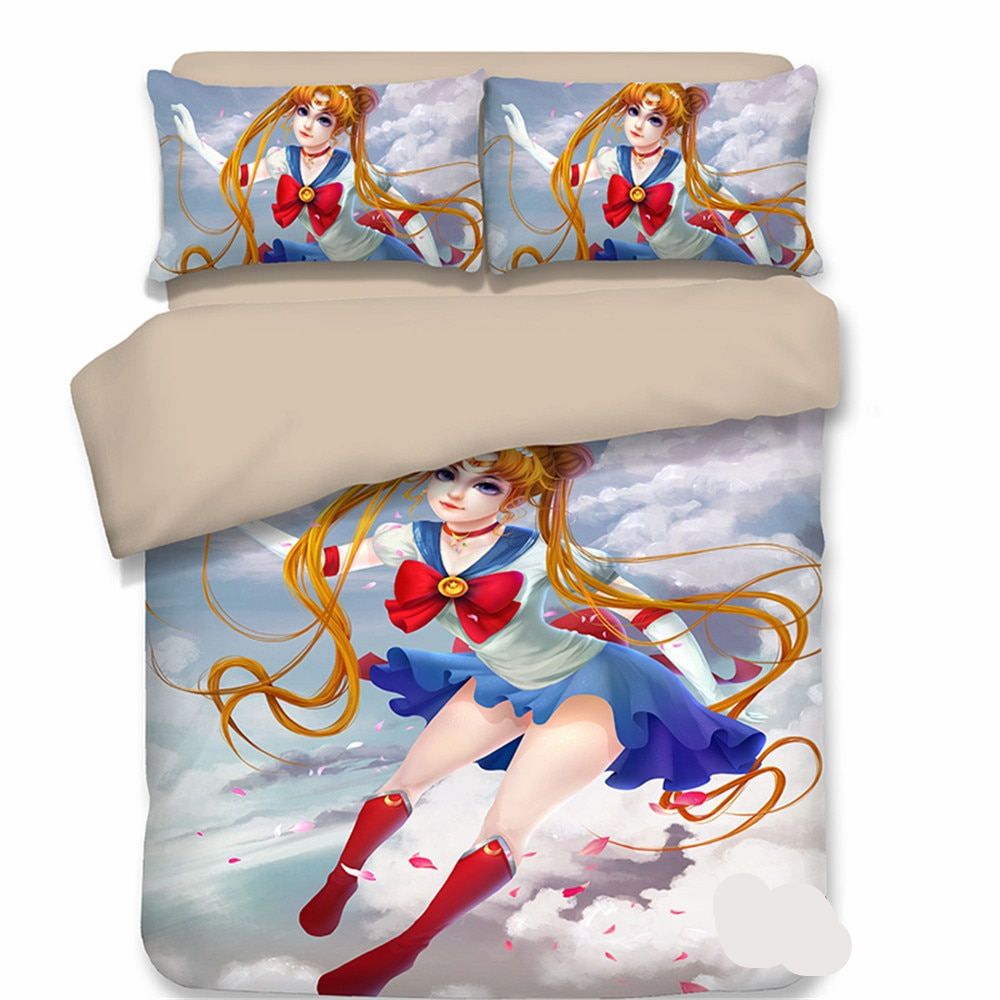 Kawaii Anime Duvet Cover Bed Set And 2 Pillowcase Kawaii Store