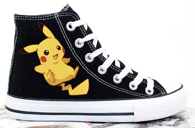Pikachu Anime Cartoon Canvas Casual Comfortable Shoes For Men And Women