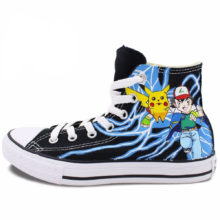 Wen Design Custom Hand Painted Shoes Anime Pokemon Ash Pikachu Pocket Monster Gifts High Top Men Women’s Canvas Sneakers Wen Design Custom Hand Painted Shoes Anime Pokemon Ash Pikachu Pocket Monster Gifts High Top Men Women's Canvas Sneakers