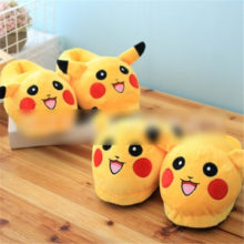 Anime Pokemon Pikachu slippers yellow Pikachu cosplay Men women shoes Unisex Household cotton slippers kawaii shoes Anime Pokemon Pikachu slippers yellow Pikachu cosplay Men women shoes Unisex Household cotton slippers kawaii shoes