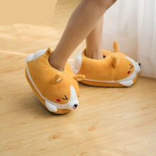 Homen Slippers Female Winter Plush Corgi Slippers Warm Women Floor Indoor Shoes Cute Funny Adult Slippers Flat Zapatillas Woman Homen Slippers Female Winter Plush Corgi Slippers Warm Women Floor Indoor Shoes Cute Funny Adult Slippers Flat Zapatillas Woman