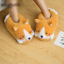 Homen Slippers Female Winter Plush Corgi Slippers Warm Women Floor Indoor Shoes Cute Funny Adult Slippers Flat Zapatillas Woman Homen Slippers Female Winter Plush Corgi Slippers Warm Women Floor Indoor Shoes Cute Funny Adult Slippers Flat Zapatillas Woman