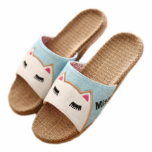 Suihyung Flax Slippers Women Summer Beach Shoes Cute Cat Flip Flops Breathable Slides Woman Indoor Linen Slippers Female Sandals Suihyung Flax Slippers Women Summer Beach Shoes Cute Cat Flip Flops Breathable Slides Woman Indoor Linen Slippers Female Sandals