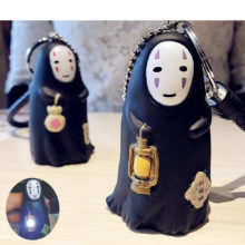 EUPNHY Double Side Spirited Away No Face Man Figure LED Keychain with Sound Anime Pendant Key Chains Key Holder Great Gifts EUPNHY Double Side Spirited Away No Face Man Figure LED Keychain with Sound Anime Pendant Key Chains Key Holder Great Gifts