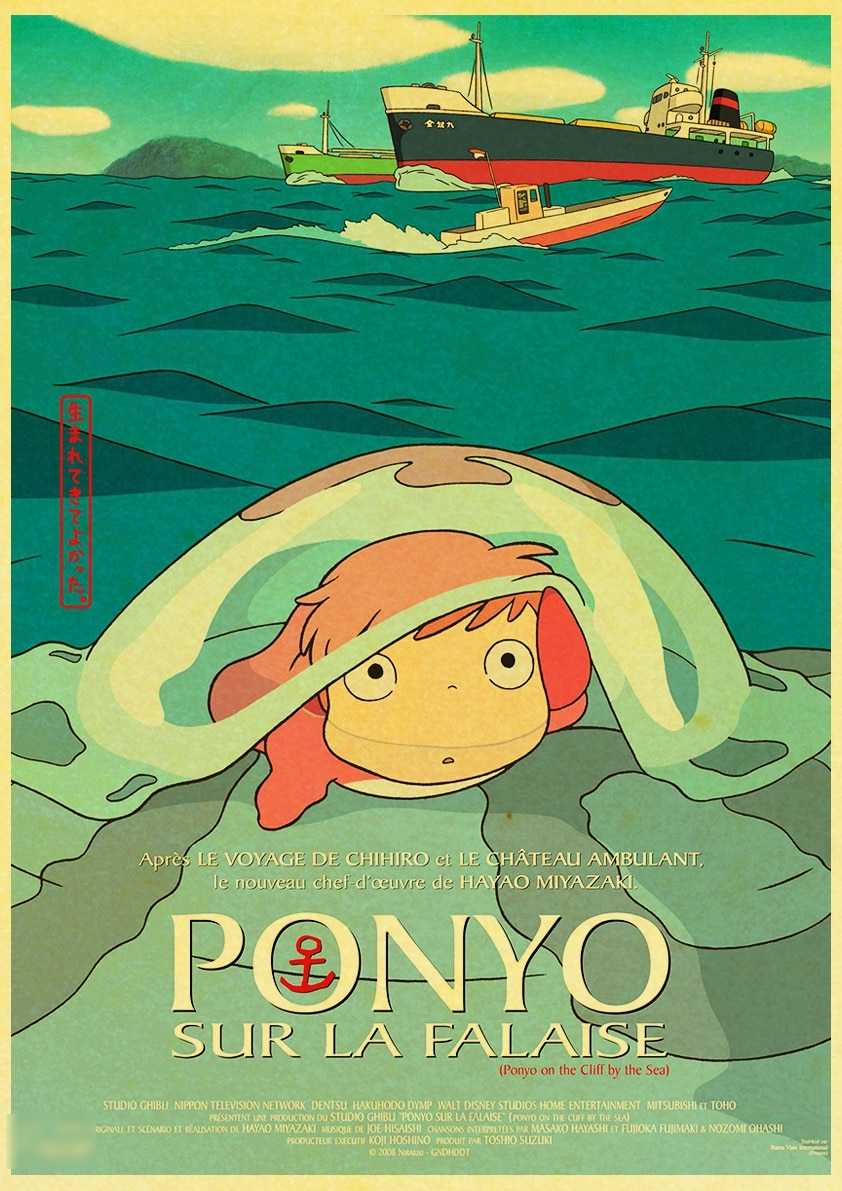 Miyazaki Hayao Movie Spirited Vintage Poster