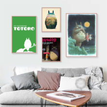My Neighbour Totoro Ghibli Miyazaki Hayao Classic Anime Movie Art Painting Silk Canvas Poster Wall Home Decor quadro cuadros My Neighbour Totoro Ghibli Miyazaki Hayao Classic Anime Movie Art Painting Silk Canvas Poster Wall Home Decor quadro cuadros
