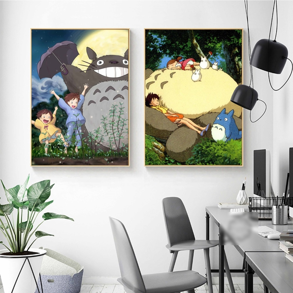 Totoro Ghibli Miyazaki Hayao Anime Wall Art Poster