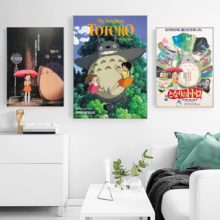My Neighbour Totoro Ghibli Miyazaki Hayao Classic Anime Movie Art Painting Silk Canvas Poster Wall Home Decor quadro cuadros My Neighbour Totoro Ghibli Miyazaki Hayao Classic Anime Movie Art Painting Silk Canvas Poster Wall Home Decor quadro cuadros