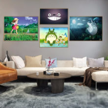 Custom My Neighbor Totoro Home Decor Canvas Printing Silk Fabric Print Wall Poster No Frame 180317@90 Custom My Neighbor Totoro Home Decor Canvas Printing Silk Fabric Print Wall Poster No Frame 180317@90