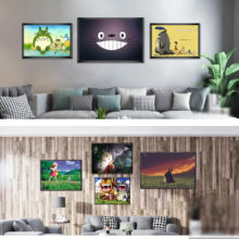 Custom My Neighbor Totoro Home Decor Canvas Printing Silk Fabric Print Wall Poster No Frame 180317@90 Custom My Neighbor Totoro Home Decor Canvas Printing Silk Fabric Print Wall Poster No Frame 180317@90