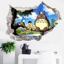 Classic Cartoon 3D Wall Sticker TOTORO Wall Stickers Removable PVC Stickers Home Decor For Bedroom Living Room Decoration Classic Cartoon 3D Wall Sticker TOTORO Wall Stickers Removable PVC Stickers Home Decor For Bedroom Living Room Decoration
