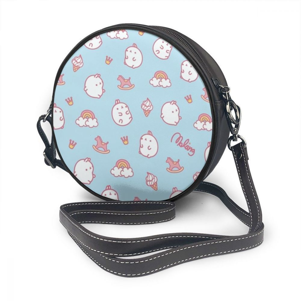 Kawaii Sanrio Cartoon Leather Round Shoulder Handbag