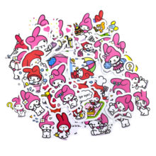 40pcs Sanrio Pink Melody Cartoon Cute Stickers for Kid Toy Children Girl Letter Stationery Scrapbooking Stickers 40pcs Sanrio Pink Melody Cartoon Cute Stickers for Kid Toy Children Girl Letter Stationery Scrapbooking Stickers