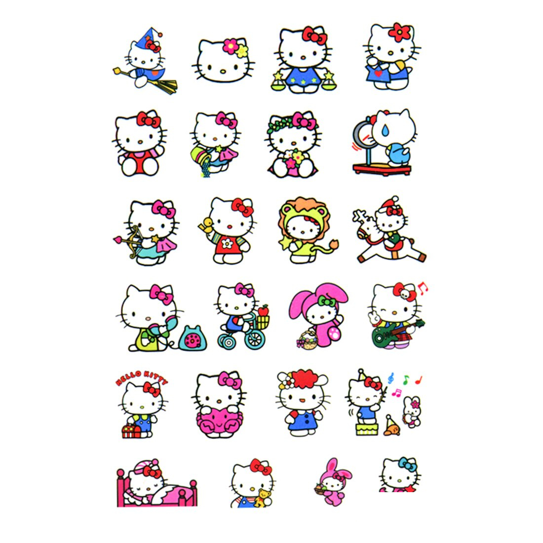 Sanrio And Kitty Cat Cartoon Stickers - KawaiiMerch.com