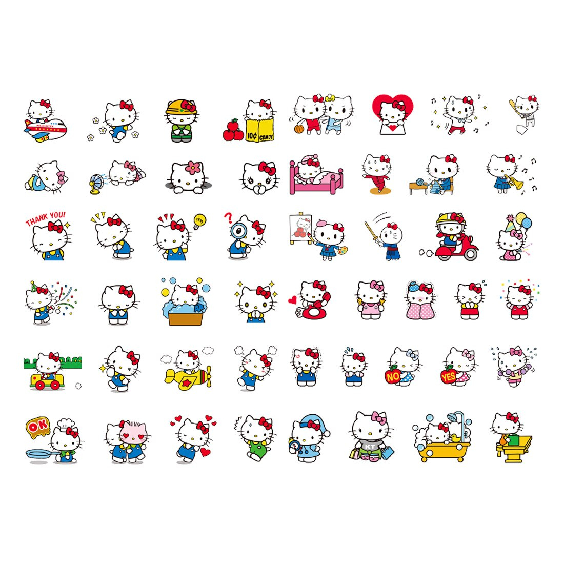 Sanrio And Kitty Cat Cartoon Stickers - KawaiiMerch.com