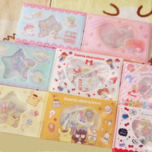 Lovely My Melody Little Twin Stars Cinnamoroll Pudding Dog PVC Sticker Decoration Index Stickers for kids toys Lovely My Melody Little Twin Stars Cinnamoroll Pudding Dog PVC Sticker Decoration Index Stickers for kids toys