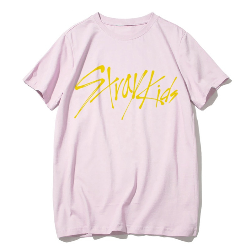 Stray Kids Pink Kawaii Harajuku Short Sleeve T-Shirt