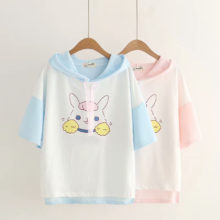 Japanese Harajuku Kawaii Rabbit Girls T Shirt Korean Cute Bunny Casual Tops Summer Short Sleeve Female Tee Women Pink Clothes 90 Japanese Harajuku Kawaii Rabbit Girls T Shirt Korean Cute Bunny Casual Tops Summer Short Sleeve Female Tee Women Pink Clothes 90