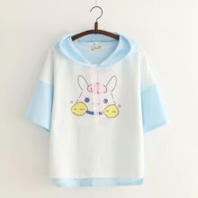 Japanese Harajuku Kawaii Rabbit Girls T Shirt Korean Cute Bunny Casual Tops Summer Short Sleeve Female Tee Women Pink Clothes 90 Japanese Harajuku Kawaii Rabbit Girls T Shirt Korean Cute Bunny Casual Tops Summer Short Sleeve Female Tee Women Pink Clothes 90