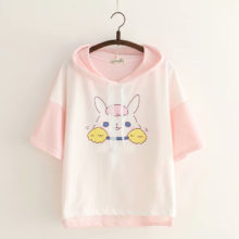 Japanese Harajuku Kawaii Rabbit Girls T Shirt Korean Cute Bunny Casual Tops Summer Short Sleeve Female Tee Women Pink Clothes 90 Japanese Harajuku Kawaii Rabbit Girls T Shirt Korean Cute Bunny Casual Tops Summer Short Sleeve Female Tee Women Pink Clothes 90