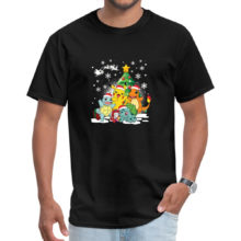 Happy Cheer Pokemon Christmas Tree Graphic Tshirts Kawaii Anime Deisgn Fashion Tee Shirt 100% Cotton Party T Shirt Boy Gift Happy Cheer Pokemon Christmas Tree Graphic Tshirts Kawaii Anime Deisgn Fashion Tee Shirt 100% Cotton Party T Shirt Boy Gift