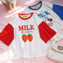 Harajuku Korean Kawaii Girl Cute Strawberry Milk Printed T-shirt Ulzzang Short Sleeve Tee Summer Preppy Women’s T-shirt Tops Harajuku Korean Kawaii Girl Cute Strawberry Milk Printed T-shirt Ulzzang Short Sleeve Tee Summer Preppy Women's T-shirt Tops