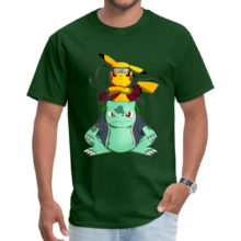 Pikachu Samurai Round Collar Cotton Men’s T-Shirt Pikachu Samurai Round Collar Cotton Men's T-Shirt