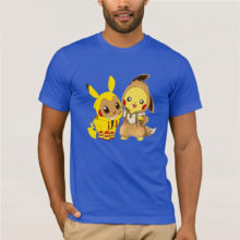 Pokemon Eevee And Pikachu Amazing Short Sleeve Unique Casual Short Sleeve Top Clothes Popular T-Shirt Crewneck 100% Cotton Tees Pokemon Eevee And Pikachu Amazing Short Sleeve Unique Casual Short Sleeve Top Clothes Popular T-Shirt Crewneck 100% Cotton Tees