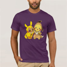 Pokemon Eevee And Pikachu Amazing Short Sleeve Unique Casual Short Sleeve Top Clothes Popular T-Shirt Crewneck 100% Cotton Tees Pokemon Eevee And Pikachu Amazing Short Sleeve Unique Casual Short Sleeve Top Clothes Popular T-Shirt Crewneck 100% Cotton Tees
