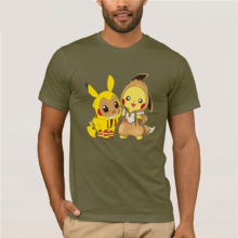 Pokemon Eevee And Pikachu Amazing Short Sleeve Unique Casual Short Sleeve Top Clothes Popular T-Shirt Crewneck 100% Cotton Tees Pokemon Eevee And Pikachu Amazing Short Sleeve Unique Casual Short Sleeve Top Clothes Popular T-Shirt Crewneck 100% Cotton Tees