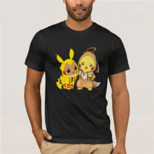 Pokemon Eevee And Pikachu Amazing Short Sleeve Unique Casual Short Sleeve Top Clothes Popular T-Shirt Crewneck 100% Cotton Tees Pokemon Eevee And Pikachu Amazing Short Sleeve Unique Casual Short Sleeve Top Clothes Popular T-Shirt Crewneck 100% Cotton Tees