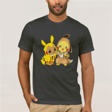 Pokemon Eevee And Pikachu Amazing Short Sleeve Unique Casual Short Sleeve Top Clothes Popular T-Shirt Crewneck 100% Cotton Tees Pokemon Eevee And Pikachu Amazing Short Sleeve Unique Casual Short Sleeve Top Clothes Popular T-Shirt Crewneck 100% Cotton Tees