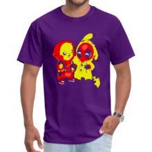 Latest Comic Tshirts PikaPool Deadpool Pikachu Bros Pokemon Anime T Shirt 2019 Fashion Pure Cotton Summer Tee Shirts Man Boy Latest Comic Tshirts PikaPool Deadpool Pikachu Bros Pokemon Anime T Shirt 2019 Fashion Pure Cotton Summer Tee Shirts Man Boy