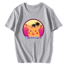 Japanese Cotton Pokemon Anime Pikachu T-shirt For Men Japanese Cotton Pokemon Anime Pikachu T-shirt For Men
