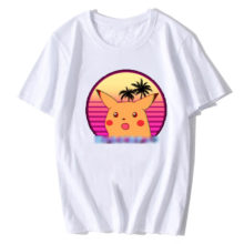 Japanese Cotton Pokemon Anime Pikachu T-shirt For Men Japanese Cotton Pokemon Anime Pikachu T-shirt For Men