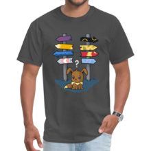 Discount Men’s New Tshirts Pikachu Pokemon Eevee Which Way To Go Crew Neck 100% Cotton Tops Tees Casual Anime Men’s T Shirts Discount Men's New Tshirts Pikachu Pokemon Eevee Which Way To Go Crew Neck 100% Cotton Tops Tees Casual Anime Men's T Shirts