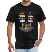 Discount Men’s New Tshirts Pikachu Pokemon Eevee Which Way To Go Crew Neck 100% Cotton Tops Tees Casual Anime Men’s T Shirts Discount Men's New Tshirts Pikachu Pokemon Eevee Which Way To Go Crew Neck 100% Cotton Tops Tees Casual Anime Men's T Shirts