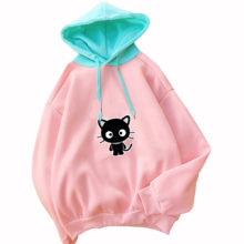 Sweatshirt Women Pink Long Sleeve Patchwork Hoodies Pullover Sudadera Mujer Casual Harajuku Kawaii Cartoon CHOCOCAT Tops Moletom Sweatshirt Women Pink Long Sleeve Patchwork Hoodies Pullover Sudadera Mujer Casual Harajuku Kawaii Cartoon CHOCOCAT Tops Moletom