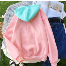 Sweatshirt Women Pink Long Sleeve Patchwork Hoodies Pullover Sudadera Mujer Casual Harajuku Kawaii Cartoon CHOCOCAT Tops Moletom Sweatshirt Women Pink Long Sleeve Patchwork Hoodies Pullover Sudadera Mujer Casual Harajuku Kawaii Cartoon CHOCOCAT Tops Moletom