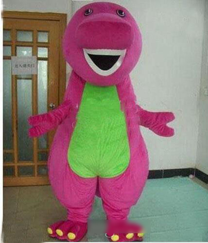 Barney Dinosaur Cartoon Mascot Costume - KawaiiMerch.com