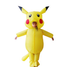 JYZCOS Pikachu Pokemon Inflatable Costume Purim Halloween Costume for Adult Kid Mascot Cosplay Suit Carnival Fancy Dress Costume JYZCOS Pikachu Pokemon Inflatable Costume Purim Halloween Costume for Adult Kid Mascot Cosplay Suit Carnival Fancy Dress Costume