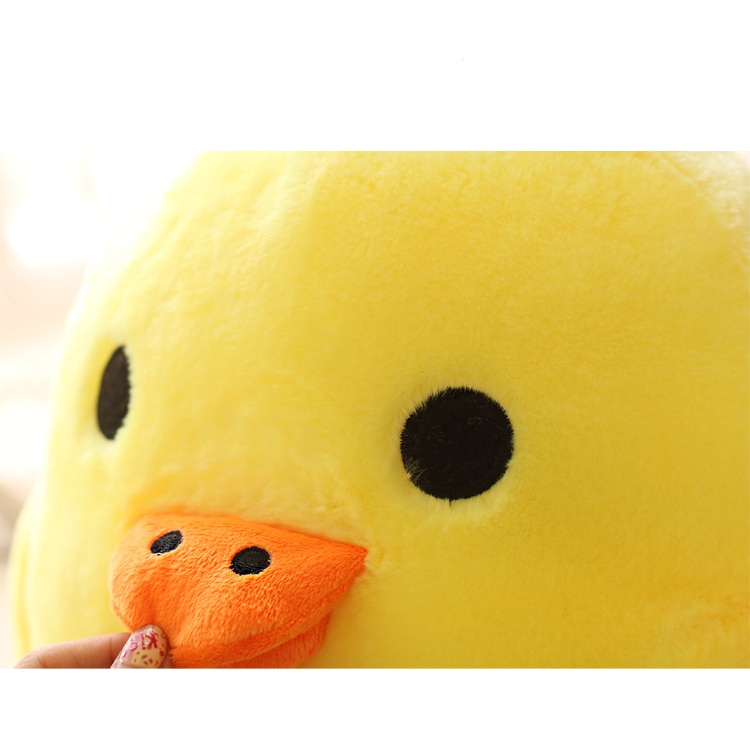 Little Yellow Chicken Figurine & Big Fat Chicken Kawaii Pillow Plush Toy