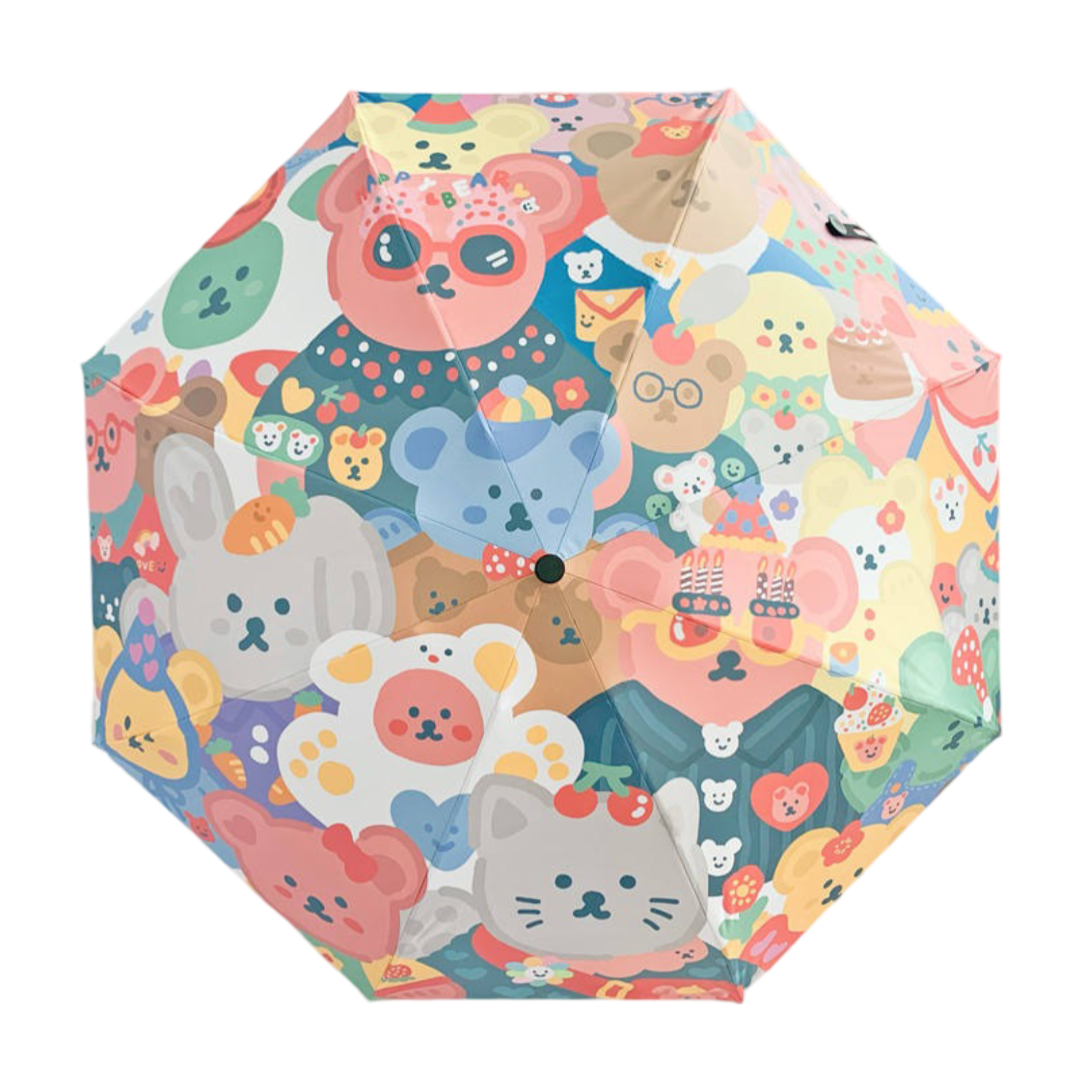 Kawaii Cartoon Bear Automatic Umbrella