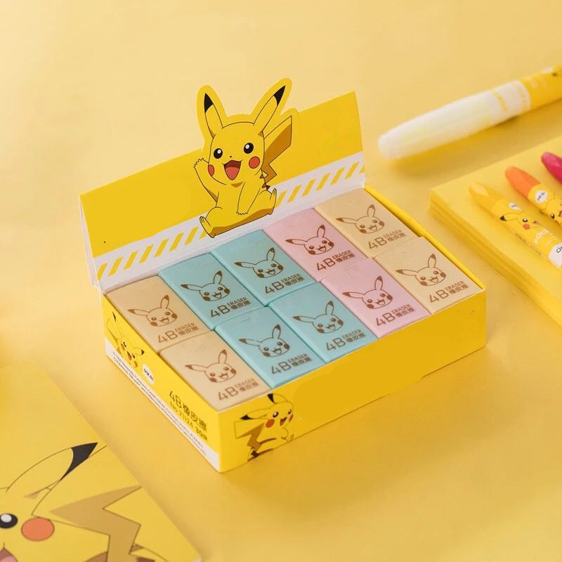 Pikachu Cartoon Examination/Art Drawing Tricolor Pencil Eraser Pikachu Cartoon Examination/Art Drawing Tricolor Pencil Eraser
