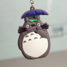 Cute Japanese Anime Gray Totoro Keychain Double Side Chinchilla Pendants Key Chains Bag Charms Purse Accessory Cute Japanese Anime Gray Totoro Keychain Double Side Chinchilla Pendants Key Chains Bag Charms Purse Accessory