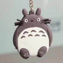 Cute Japanese Anime Gray Totoro Keychain Double Side Chinchilla Pendants Key Chains Bag Charms Purse Accessory Cute Japanese Anime Gray Totoro Keychain Double Side Chinchilla Pendants Key Chains Bag Charms Purse Accessory